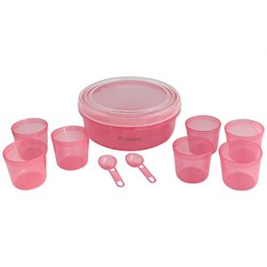 Floraware Plastic Spice Box Set, 10-Pieces, Red