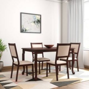 Woodness Vivian Solid Wood 4 Seater Dining Set
