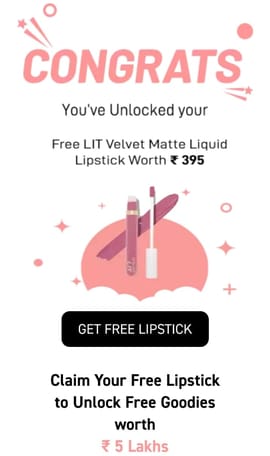 Free Lipstick MyGlamm Survey