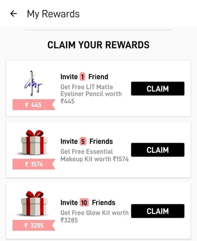 MyGlamm Referral Reward