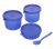 Appleware Plastic Lunch Box, 650 ml, 5 – Piece, Blue