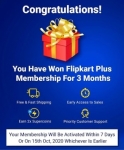 Get FREE Flipkart Plus Membership for 3 Months