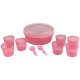 Floraware Plastic Spice Box Set, 10-Pieces, Red