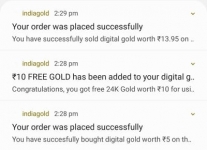 IndiaGold App Loot : Get FREE Rs.10 Gold + Bank Transfer