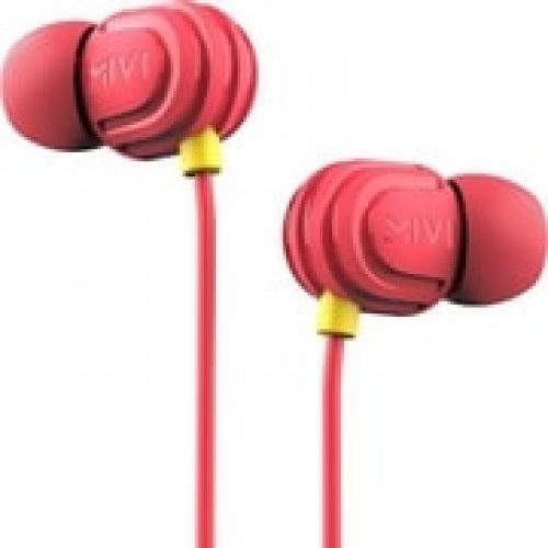 Mivi WERRW1-RD Wired Headset  (Red, Wired in the ear)