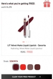 Get MyGlamm FREE Lipstick by Completing 10 Second Survey
